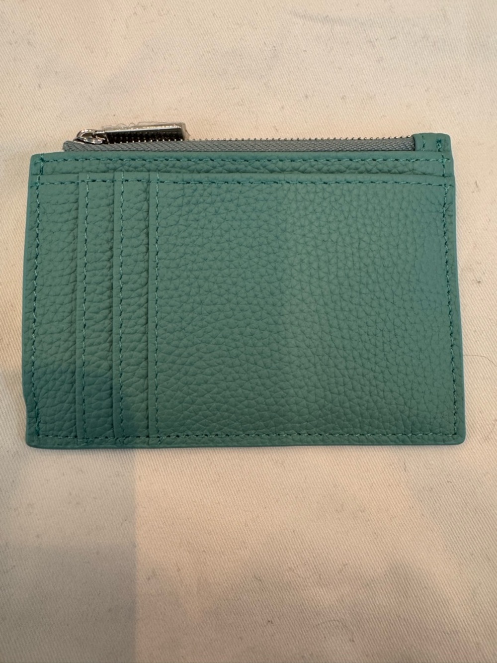 DRESS UP YOUR PURSE TIFFANY BLUE  TOGO LEATHER ZIPPED CARD HOLDER COIN CASE